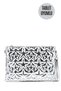 Tablet Boy Stitched Clutch Faux Leather Women's Star Crossbody Bag Tbstar Silver Patent Leather
