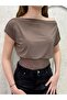 Women's Sandy Fabric Lace Detailed Off-Shoulder Blouse 205 - 3
