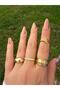 Women's gold 4-piece ring set - modern and stylish - 3