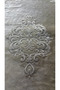 Milas Non-Slip Sole, Dowry, Velvet Lace-Detail 2-Piece Super Luxury Oval Bath Mat Set Brown - 7