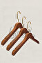 Business Class 20 Pieces 44 cm Italian Hook Solid Wood Suit Hanger Coat Hanger Jacket Hanger - 3