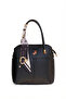 Black 5-Compartment Women's Scarf Bag with Accessories and Hand and Shoulder Straps