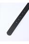 Leather-Look Belt with Black Large Metal Buckle - 2