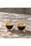 Double Wall Demitasse Glass Cups Set of 2, 100 ML Clear Espresso Coffee Cups with Handle for Hot and Cold Drinks, DH902