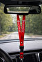 Renault Auto Mirror Hanger & Mirror Rope with Keychain / Red Auto Bumper Tongue & Towing Rope - 3