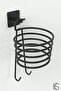 Black Blow Dryer Hanger Hair Dryer Holder With Adhesive Screw - 3