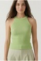 Women's Ribbed Halter Neck Crop Blouse