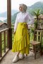 Ruffle Detailed Belted Skirt 1403 - Oil Green - 5