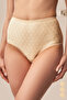 Patterned High Waist Women's Panties Skin Color 3 Pieces - 2