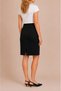 High Waist Denim Skirt for Women – Midi Length Denim Skirt with Back Slit, Casual & Office Stylish - 4