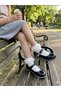 Genuine Leather Black Patent Leather Ribbon Detailed Girls' Ballerinas - 3