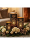 Ramadan Hurricane Candle Holder Set of 3 – Black Gold Moroccan Floral Metal Pillar Candle Holders | Hurricane Lantern Tealight Table Centerpiece | Flower Vase Indoor Outdoor Decor Gift