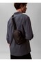 حقيبة ساعي البريد للرجال باللون الأسود EMBLEM AOP COATED SQUARE SLING - 4