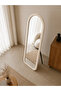 مرآة أرضية مقاس 160X60 بإطار قماشي كريمي - تصميم مقوس أنيق - 6