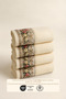 FIORE 4-piece Towel Set 100% Cotton Certified, Floral Print Hand / Face / Kitchen Towel 50x90cm - 2