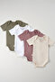 Unisex 4-Piece Short Sleeve Baby Bodysuit Set - Softly Clouds |   4 Color Baby Bodysuit Set - 3