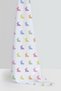 100% Cotton Muslin Baby Blanket 100X100 Rainbow Lapin - Multicolored Rabbit Pattern - 3