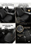 Anti-Sweat Car Seat Cushion Set with Pockets Easy Installation Universal Protective Cover Woven Fabric Silver Front Rear Full Set