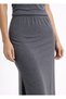 Anthracite Color Slit Skirt - 3