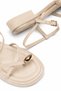 Women's Beige Gold Ring Detailed Ankle Strap Flip-Flop Sandals - 3