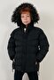 Plush Lined Faux Fur Collar Removable Hooded Winter Coat Boy's Coat 5761906 - 4