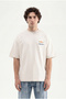 Men's Floral Embroidered Oversize T-Shirt Space Gray