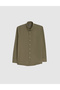Khaki Oxford Slim Fit Easy-Iron Shirt 50325365-Vr027 - 6