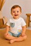 Baby Boy Sun Whale Embroidered Summer Ribbed 2-Piece Top and Bottom Set with Shorts 6-18 Months - 4