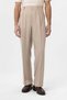 Beige Linen Blended Men's Baggy Trousers
