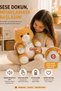 Plush Cat with Sound 35 cm – Brown Soft Plush Toy, Sleeping and Play Companion - 4