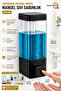 1 Piece Kitchen Bathroom Hotel Restaurant School Hospital Compatible Adhesive Soap Dispenser with Transparent Container 350 ml M-53 - 2