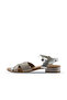 Beige Leather Women's Heeled Sandals 01Ws6106 - 3