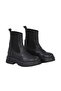 Black Leather Women's Heeled Boots 01Wf3100 - 2