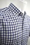 Plaid Pattern Navy Blue Cotton Pocketed Long Sleeve Premium Men's Shirt - 4