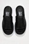 Black Leather-White Tb Women's Flat Slippers 01Wu7308 - 5