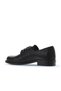 Black Leather Women's Flat Shoes 01Wv8600 - 5