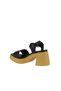 Black Yellow Leather Women's Wedge Heeled Shoes 01Wy12204 - 4