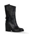 Black Leather Women's Heeled Boots 30Wb4035 - 2