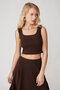 Thick Strap Crop Blouse