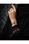 Steel Bracelet Palestine Symbol Colorful Round Flag 5 Pieces - 7