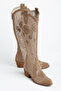Women's Western Cowboy Lace Fabric Summer Boots - 4