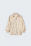 Embroidery Detailed Transparent Shirt - Beige - 3
