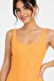 Orange Ottoman Narrow Fit Mini Dress - 2
