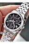 Functional Silver-Black Color Sapphire Glass Steel Band Steel Case Men's Wristwatch 1288Mr - 5