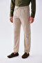 Men's Beige Textured Straight Fit Chino Pants - 3