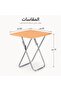 طاولة قابلة للطي مربعة 60 × 60 سم - لون خشبي فاتح-RQ-31017 - 3