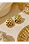 Steel Gold Earrings - 2