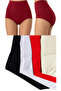 Women's Laser Cut Panties 5 Pack High Waist Cotton Plus Size Breathable Underwear - 4