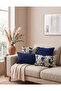 '' Noir'' Collection 4-Piece Premium Textured Decorative Throw Pillow Combination Set
