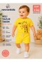 Boys and Girls Cotton Uni Soft Short Sleeve Summer Baby Set 0-6 Months - 4 Years Yellow